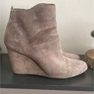 Suede Wedge Boots